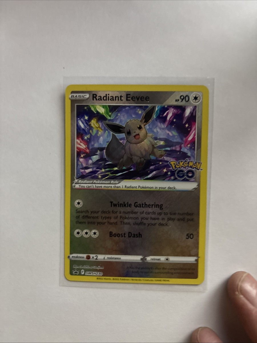 Radiant Eevee Black Star Promo Pokemon Go SWSH230 Card