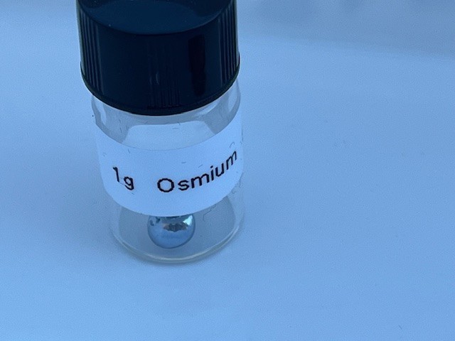 Osmium 1 gram pellet, 99.95%, electric-arc molten, Produced by SMT