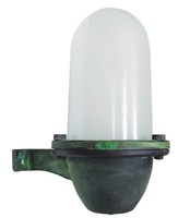 Wandlampe AußEn E27 IP64 21 Cm Hoch GrüN Antik Maritim Glas Messing Leuchte