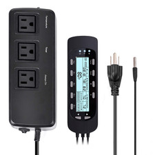 Reptile Thermostat Digital Outlet Temperature Timer Troptical or Desert Mode wit