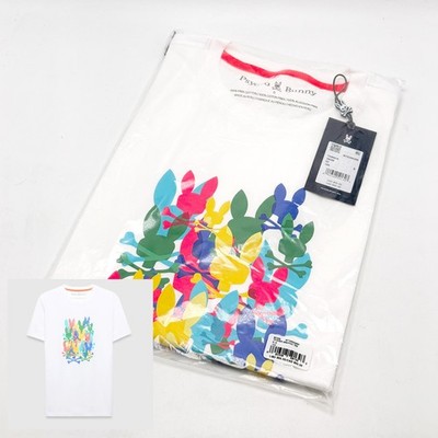 *NEW* Men Psycho Bunny Tanner Graphic Tee WHITE (MT0200285 100)  
