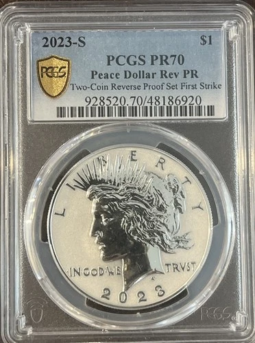 2023-S $1 Peace Dollar PCGS PR70 Reverse Proof
