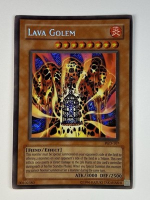 Yu-Gi-Oh Lava Golem PGD-107 Secret Rare Unlimited Karte Mint Condition