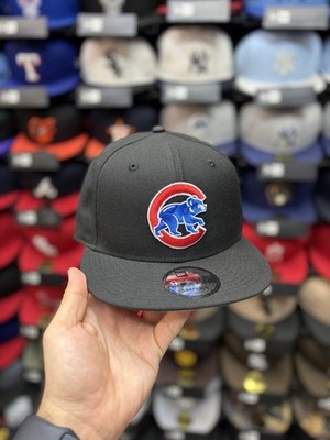 New Era Chicago Cubs Black 9Fifty Adjustable SnapBack Hat | eBay