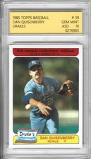 MINT-1985 Drake's #39 DAN QUISENBERRY ROYALS GEM MINT ASD 10
