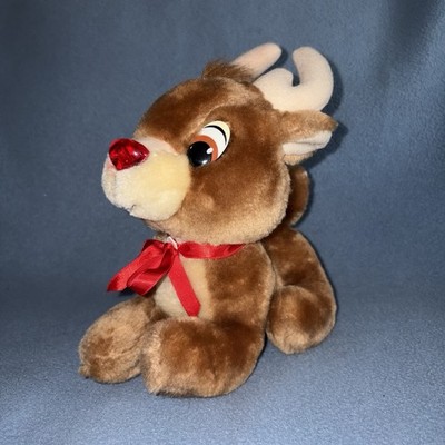 VTG Christmas Classic Applause Rudolph the Red Nose Reindeer Plush Stuffed Deer