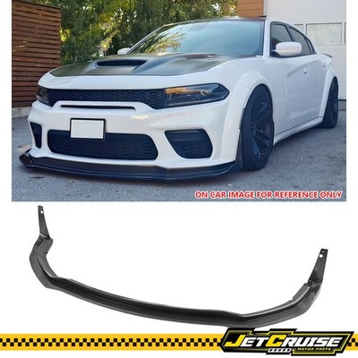 Fits 20-23 Dodge Charger Widebody IKON Front Bumper Lip Spoiler Carbon Color 7PC