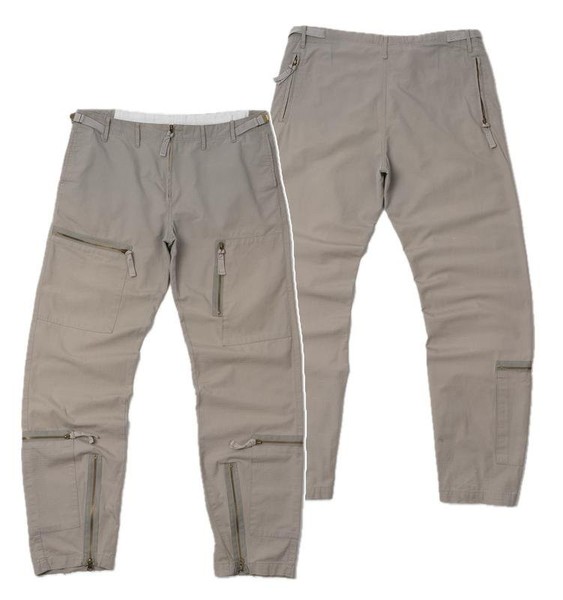 Men Vintage Cargo Trousers Grey 34 / L / 50