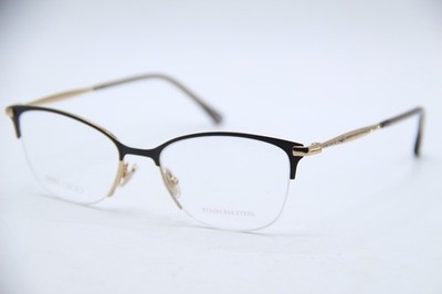 NEW JIMMY CHOO JC300 2M2 BLACK GOLD AUTHENTIC FRAMES EYEGLASSES 52-18