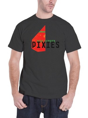 The Pixies T Shirt Head Carrier Band Logo Nue offiziell Herren Grau