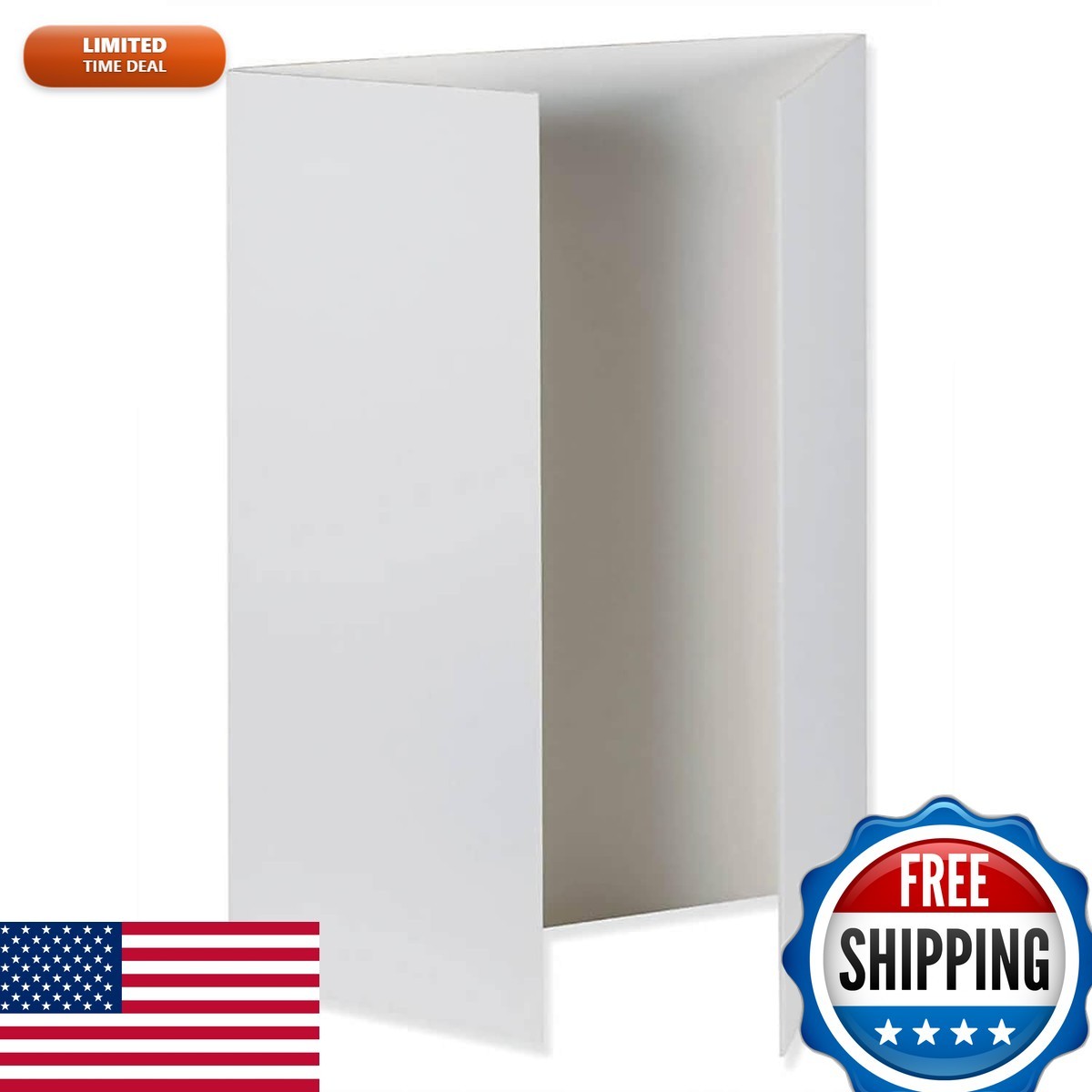 Pacon 3861 Tri-Fold Presentation Boards 48x36 12/CT Matte White