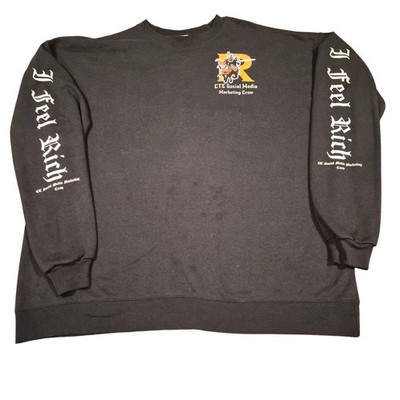 Hanes EcoSmart Life of a Future Billionaire Sweatshirt Black XL I Feel Rich CTE