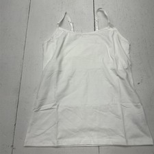 Hanes Solid White Sleeveless Spaghetti Strap Basic Tank Top Women's Size S NEW