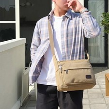 Satchel Handbag Gift Men Canvas Crossbody Messenger Bag Shoulder Leisure Travel