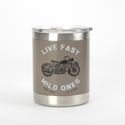 Rivers Edge Products 10oz Insulated Tumbler With Lid, Stainless Steel, Live