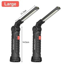 2 Large LED Work Light COB Inspection Lamp Magnetic Torch USB Rechargeable Car