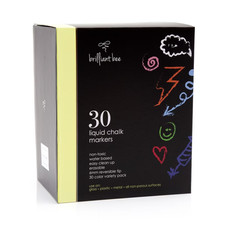 Liquid Chalk Markers with Reversible Tip by Brilliant Bee, 30 Count