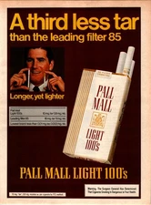 1980 Pall Mall Light 100s Cigarette - Longer Yet lighter Magazine Print Ad