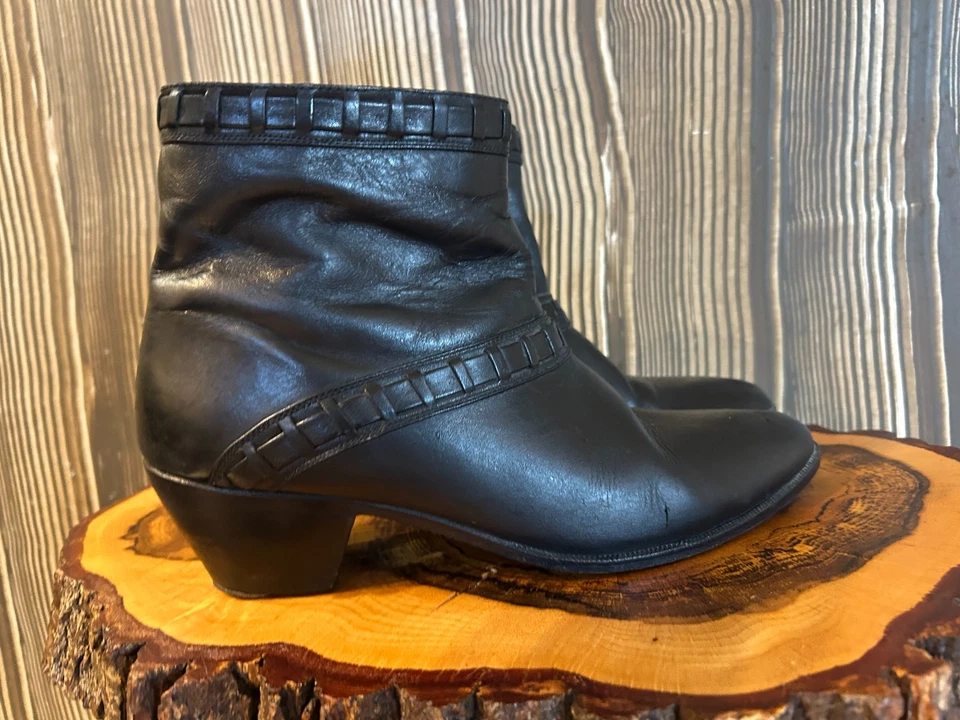 Vintage Women's Wild Pair Brazillian Cowboy Boot Black Heel Plate Western Sz 9D - Image 3 of 4