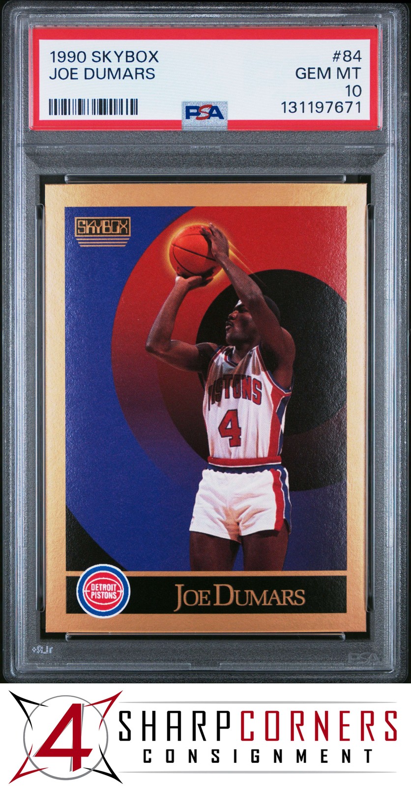 1990 SKYBOX #84 JOE DUMARS PISTONS HOF PSA 10