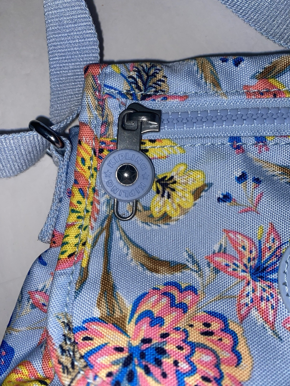 Kipling Live Light Blue Adjustable Crossbody Purs… - image 12