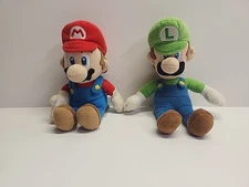 Super Mario Bros. Mario & Luigi 2017 Nintendo Little Buddy 10" Plushie Set Of 2