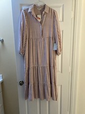 Woman's Nordstrom Striped Maxi Dress Max Studio NWT Size M