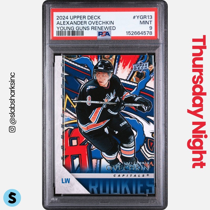 2024 UPPER DECK SERIES 1 #YGR-13 ALEX OVECHKIN YOUNG GUNS RENEWED PSA 9