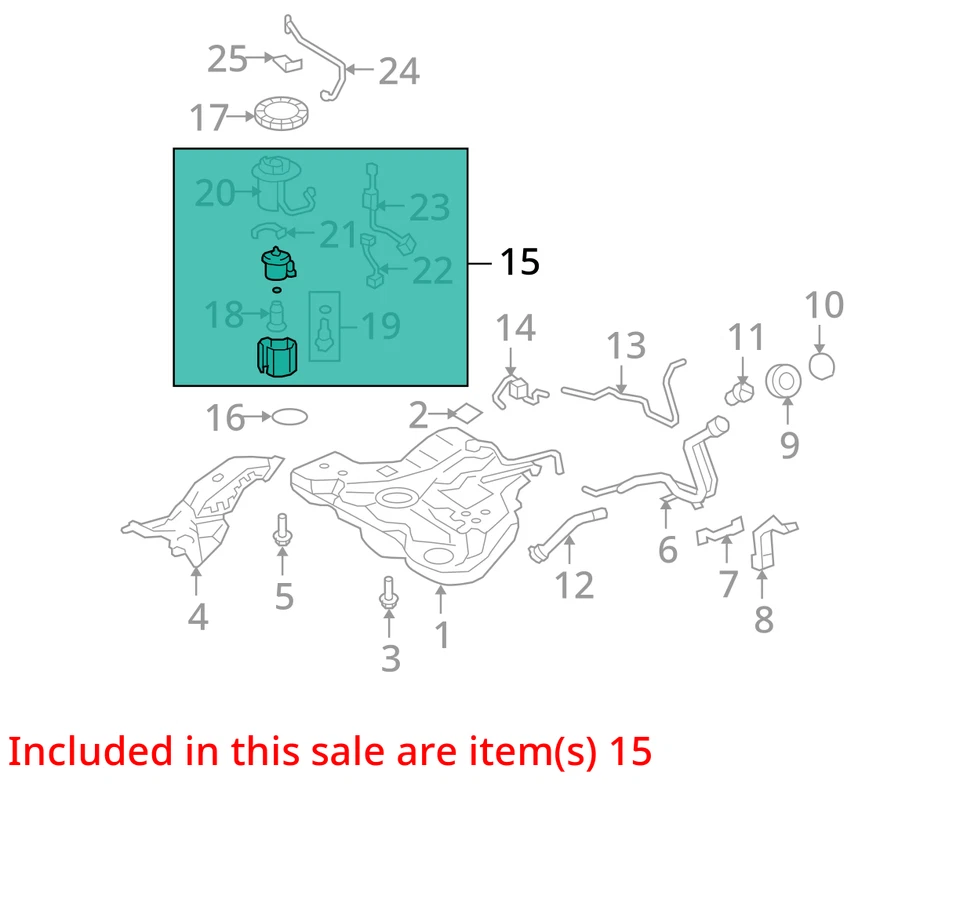 Fuel Pump Assembly Fits 08-15 SCION XB 2208100 - Image 3 of 4