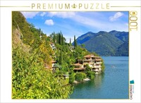 Calvendo Puzzle Villas On The Shores Of Lake Lugano | 1000 Pieces, Finished Size