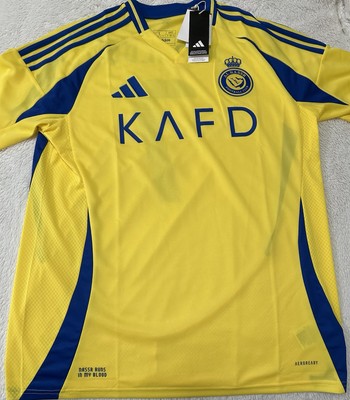 New Adidas Al Nassr FC Size XL Ronaldo Soccer Jersey Men's Yellow