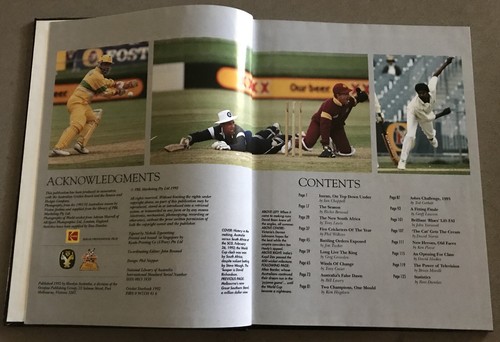 CRICKET YEARBOOK 1992 - WWOS - Hard Cover - 154-pages - Good Condition - AS NEW - Foto 2 di 8