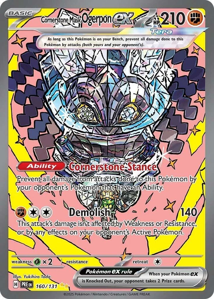 Cornerstone Mask Ogerpon Ex 160/131 Prismatic Evolutions