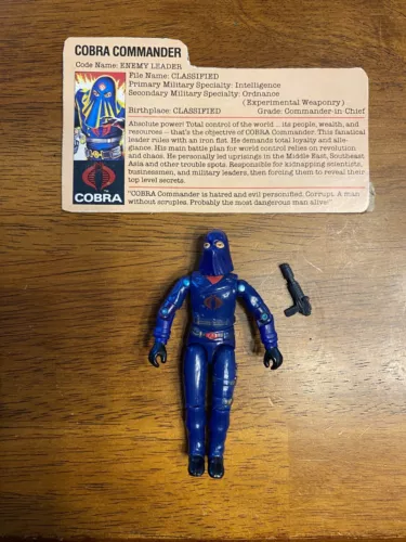1984 GI Joe Hooded Cobra Commander ARAH action figure vintage