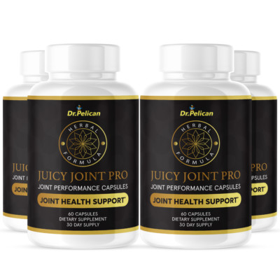 Juicy Joint Pro- Joint Health Support- 4 Bottles- 240 Capsules