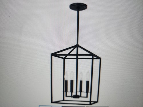 Generation Lighting Perryton Small 12.25 in. 4-Light Smooth Midnight Matte Black