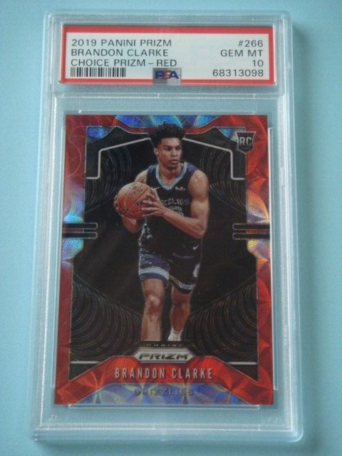 2019 Panini Prizm Brandon Clarke Choice Red Prizms #84/88 PSA 10 POP 21