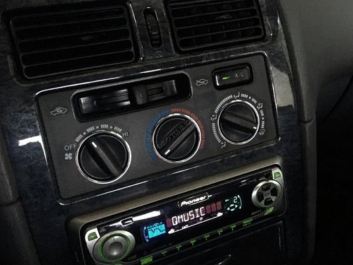 For Toyota Avensis 97-00 Polished Aluminum Heater dash panel Surrounds Rings x3 - Picture 6 of 7