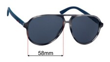 SFx Replacement Sunglass Lenses fits Gucci GG0423S - 58mm Wide