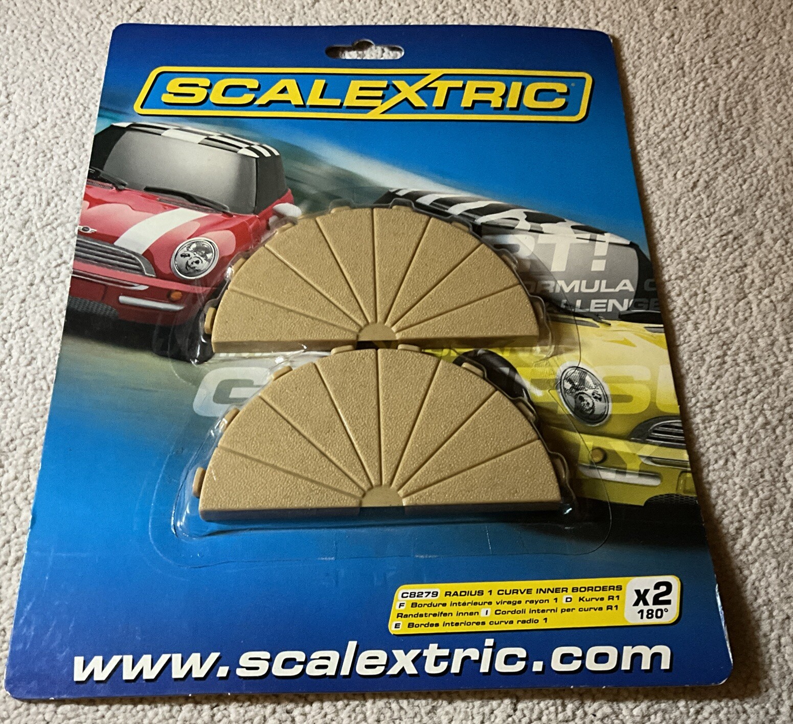 Scalextric Radius 1 Curve Inner Borders 180° x 2