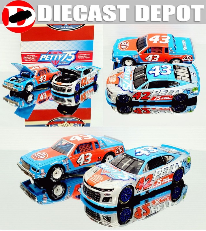 RICHARD PETTY 75 YEARS OF RACING & 1981 NORTH WILKESBORO THE KING COMBO 1/24 AC