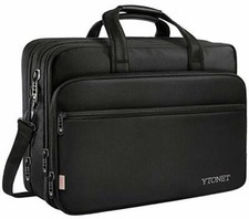 17 inch Laptop Bag Expandable Briefcases for Men Women Water Resistant Business