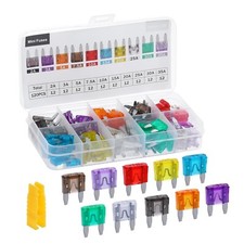 120PCS Mini Car Fuses Assortment Kit 2A/3A/5A/7.5A/10A/15A/20A/25A/30A/35A Fuses