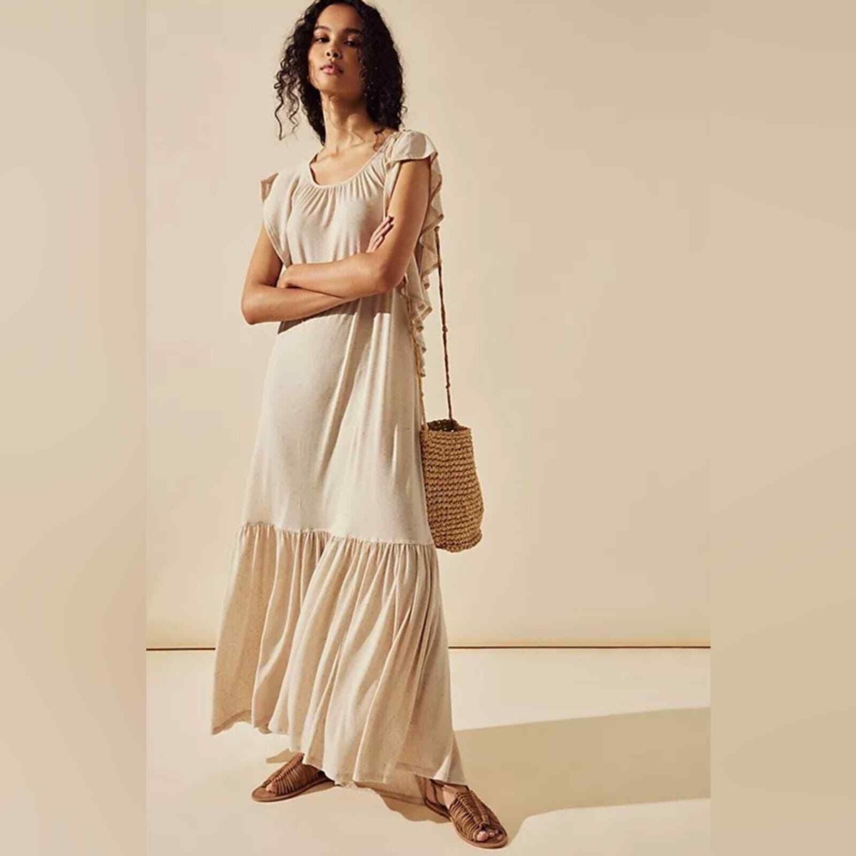 free people resort maxi dress Terrazo Maxi by free-est at Free People in Tan, Size: S