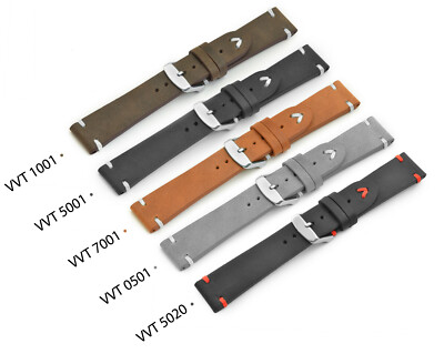  LEDER UHRENARMBAND V-BAND RETRO LOOK VINTAGE V-TWISTER 18, 20, 22, 24 MM de