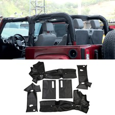 6pcs Black Roll Bar Covers Pu Leather For Jeep Wrangler Jk 2-door 2007-2017 Usa 6pcs Black Roll Bar Covers Pu Leather For Jeep Wrangler Jk 2-door 2007-2017 Usa