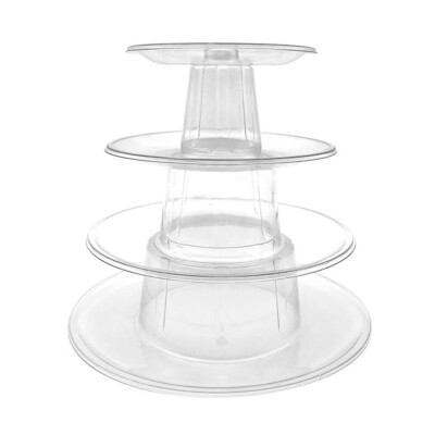 Transparent Wedding Cupcakes Rack Portable Party Tabletop Desserts Tower Bracket
