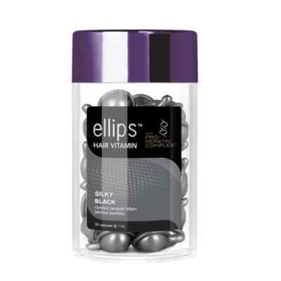 Ellips Hair Vitamin Pro Keratin Silky Black Jar 50 caps