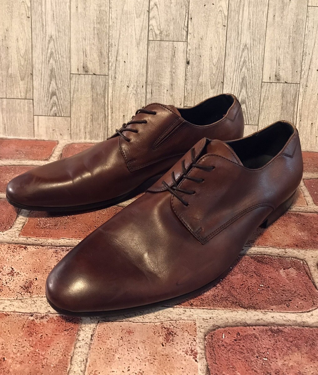 ALDO Men’s 10 Brown Leathers Pointed Toe Dress Shoes Oxford Lace Up