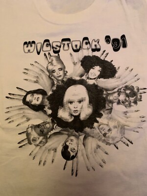 Vtg Rare Wigstock T Shirt RuPaul, Lady Bunny, Taboo, Dita Von